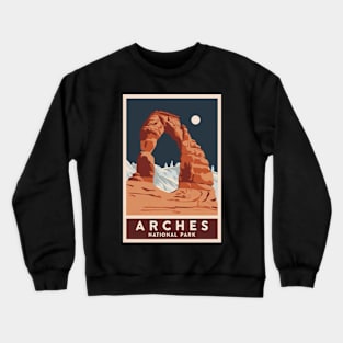 Arches National Park Travel Poster Crewneck Sweatshirt